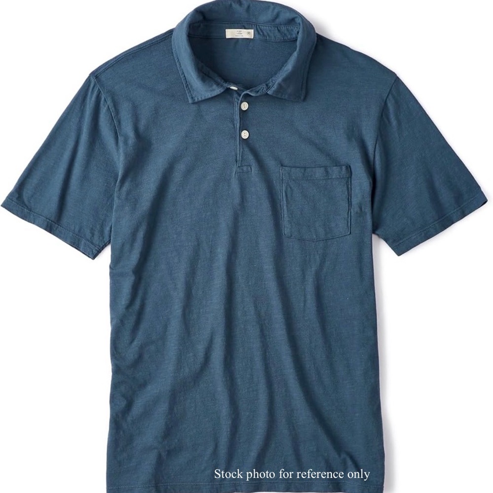 👕 Flint and Tinder Blue Cotton Polo Shirt | Men’s Medium | EUC